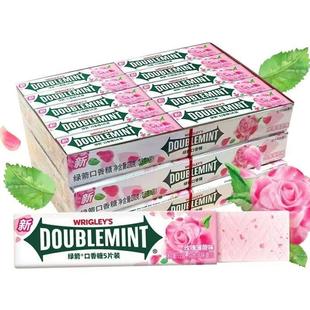 绿箭口香糖5片装玫瑰薄荷清新口气20条装花香薄荷便携零食休闲糖
