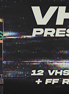 PR模板win/mac-复古老录像带视觉特效动画 VHS Look Presets Pack