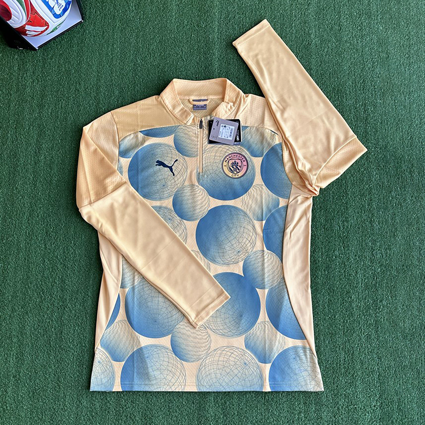 曼城球员版半拉链长袖训练