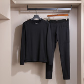 高端保暖套装 茑系平替秋冬男纯色百搭运动休闲蓄热暖绒内衣套装