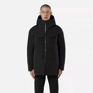 户外猛禽系列轻奢男子商务压胶防水连帽保暖羽绒服中长款羽绒服