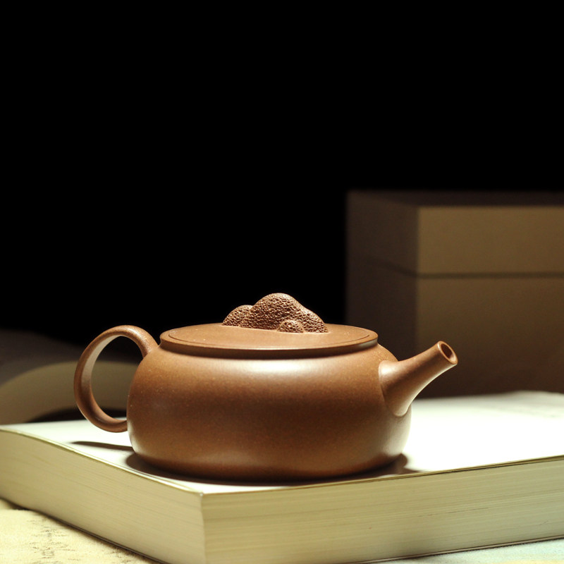 刘景紫砂景人壶中式个性段泥茶壶