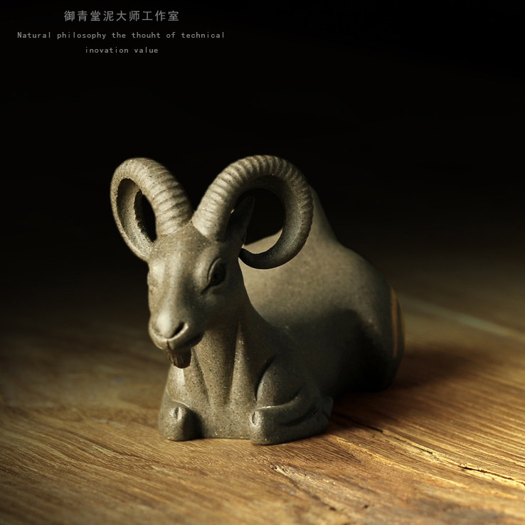 宜兴紫砂雕塑茶宠小羊张爱成山羊