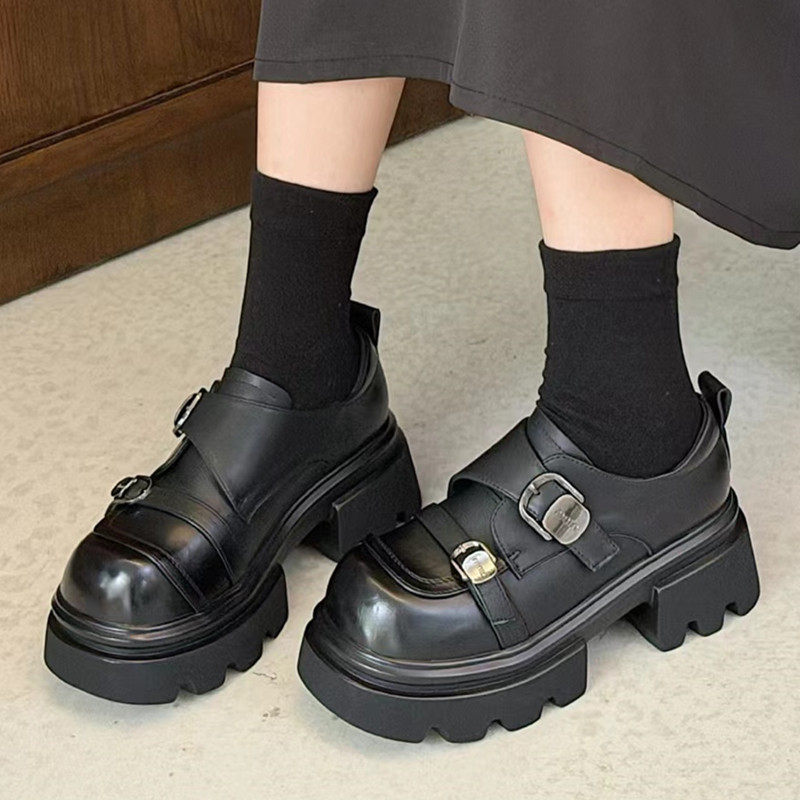 厚底百搭防滑乐福鞋女2026新款春款女款轻便不累脚英伦风小皮鞋