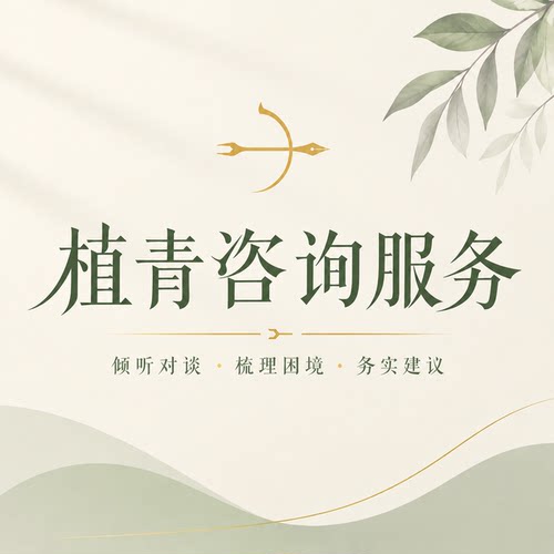 植青生活咨询服务一对一专业定制倾听对谈梳理困境实务建议