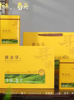 新品500g一斤装黄金芽包装盒空礼盒茶叶盒礼品盒铁盒空盒纸盒包邮
