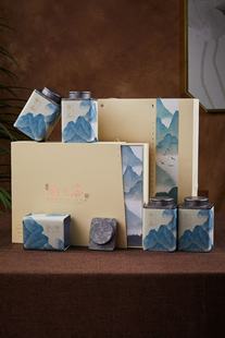 2025新品 盒空礼盒茶叶盒铁盒礼品盒方罐珍珠棉内衬 250g白茶包装