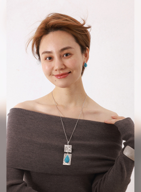 muer沐耳中性风毛衣链新款