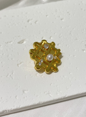 【华夫饼】天然珍珠胸针吊坠