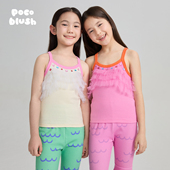 pocoblush原创设计闪闪宝石网纱吊带公主女童夏季 薄百搭外穿背心