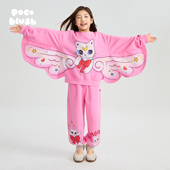 爱心口袋长裤 pocoblush 上衣套装 女童春款 美猫战士 印花运动裤