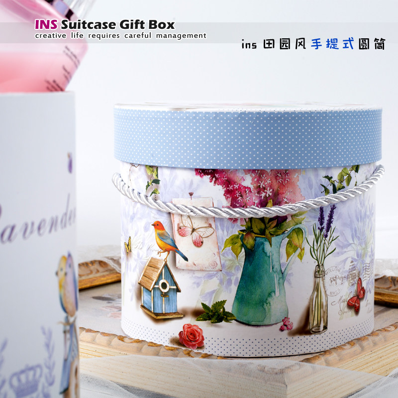 Korean Edition Simple type fresh gift circular Gift box Countryside Packaging box Large Cartoon flower Gift boxin the Office Equipment/Consumables/Related Services , Packaging Equipment/Signs and supplies , Gift Box  category - from Buy2taobao.com to provide professional Taobao agent buy service