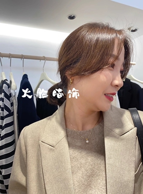 钛钢珍珠项链widelia十三行韩国老板娘同款简约网红锁骨链毛衣链