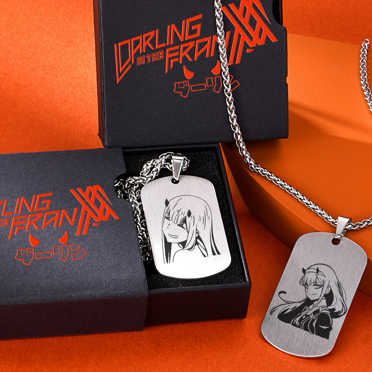 DARLING in the FRANXX周边金属国家队02项链毛衣链挂件饰品礼物