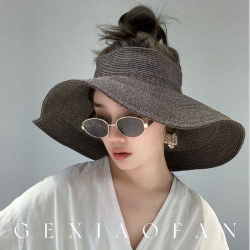 【格小梵】正品大帽檐夏季空顶太阳帽遮阳帽帽子大头围夏季防晒帽