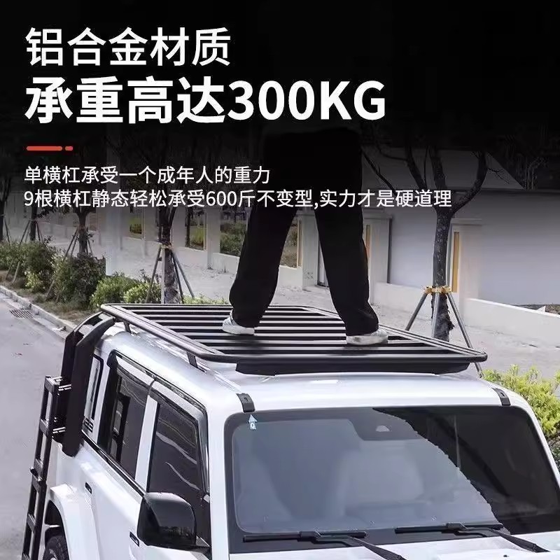 奇瑞iCAR V23车顶平台行李架改装专用侧爬梯侧帐篷侧书包外观套件