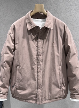 男士落肩袖短款羽绒服2025冬季新款青年流行美式休闲90白鸭绒外套