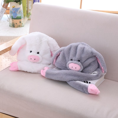 新款耳朵的猪猪帽子头饰男女头套