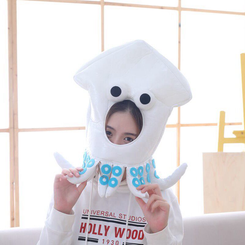 韩国日系搞怪章鱼头套 抖音同款网红帽ins拍照道具少女创意情侣帽