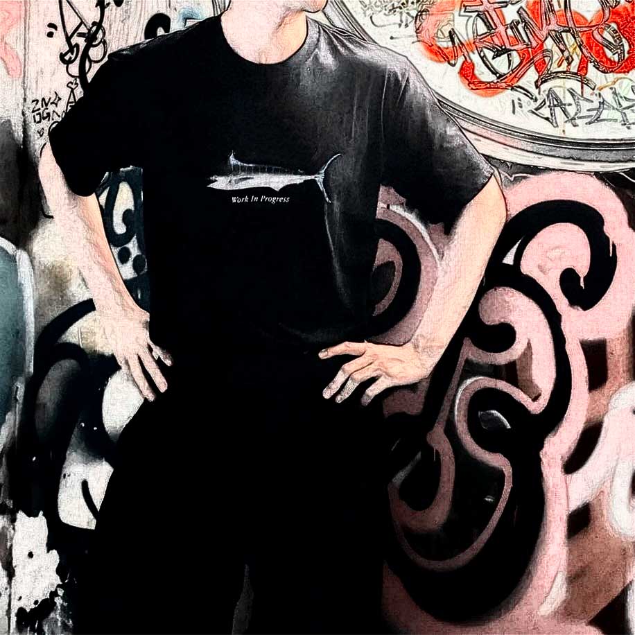 美潮原创WIP S/S24 MARLIN TEE胸前钓鱼鲨鱼印花短袖T恤 男女同款