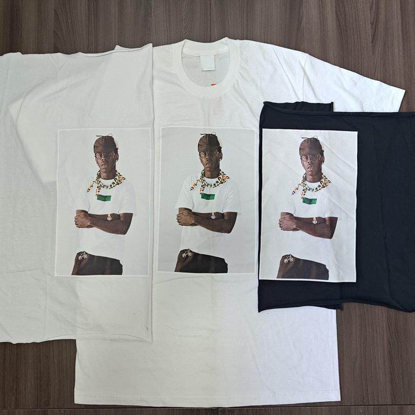 美潮原创FW24 Tyler The Creator Tee泰勒人物肖像印花短袖T恤
