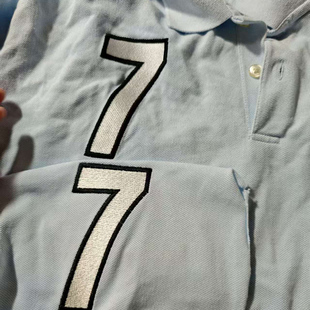 美潮原创SS25 CURSIVE POLO 7号POLO衫设计刺绣图案短袖 男女同款