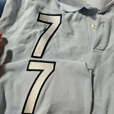 美潮原创SS25 CURSIVE POLO 7号POLO衫设计刺绣图案短袖 男女同款