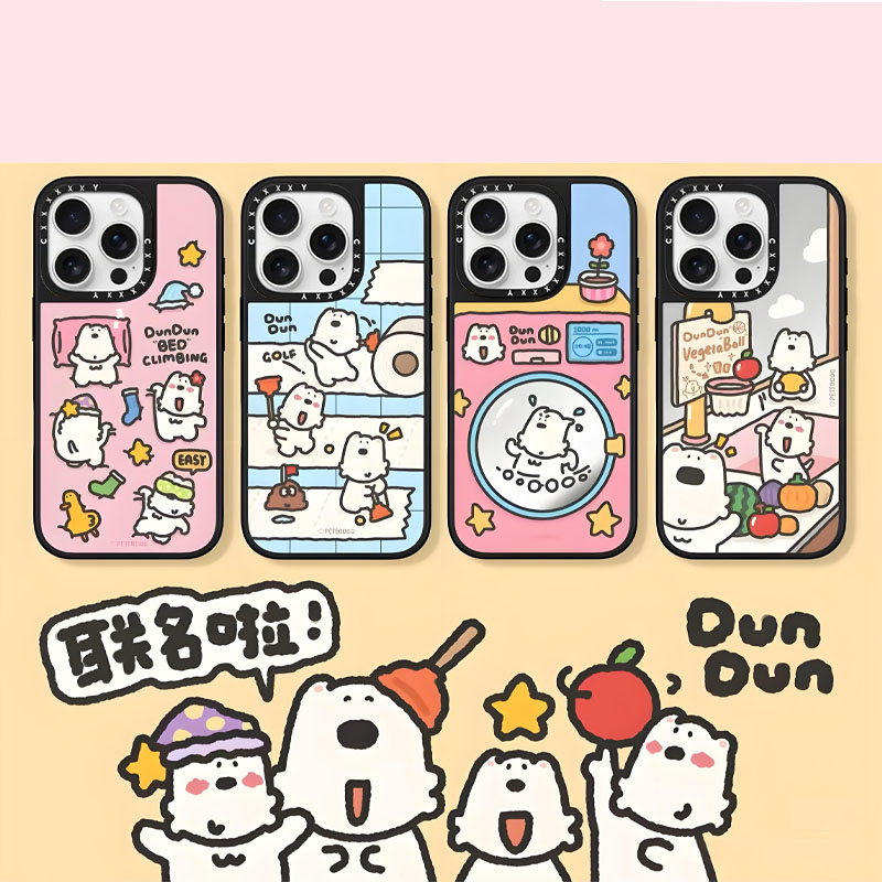 CASETi联名新款BunBun西高地PETERDOG适用苹果16pro手机壳iPhone15plus14/13/12Promax17镜面磁吸防摔保护套