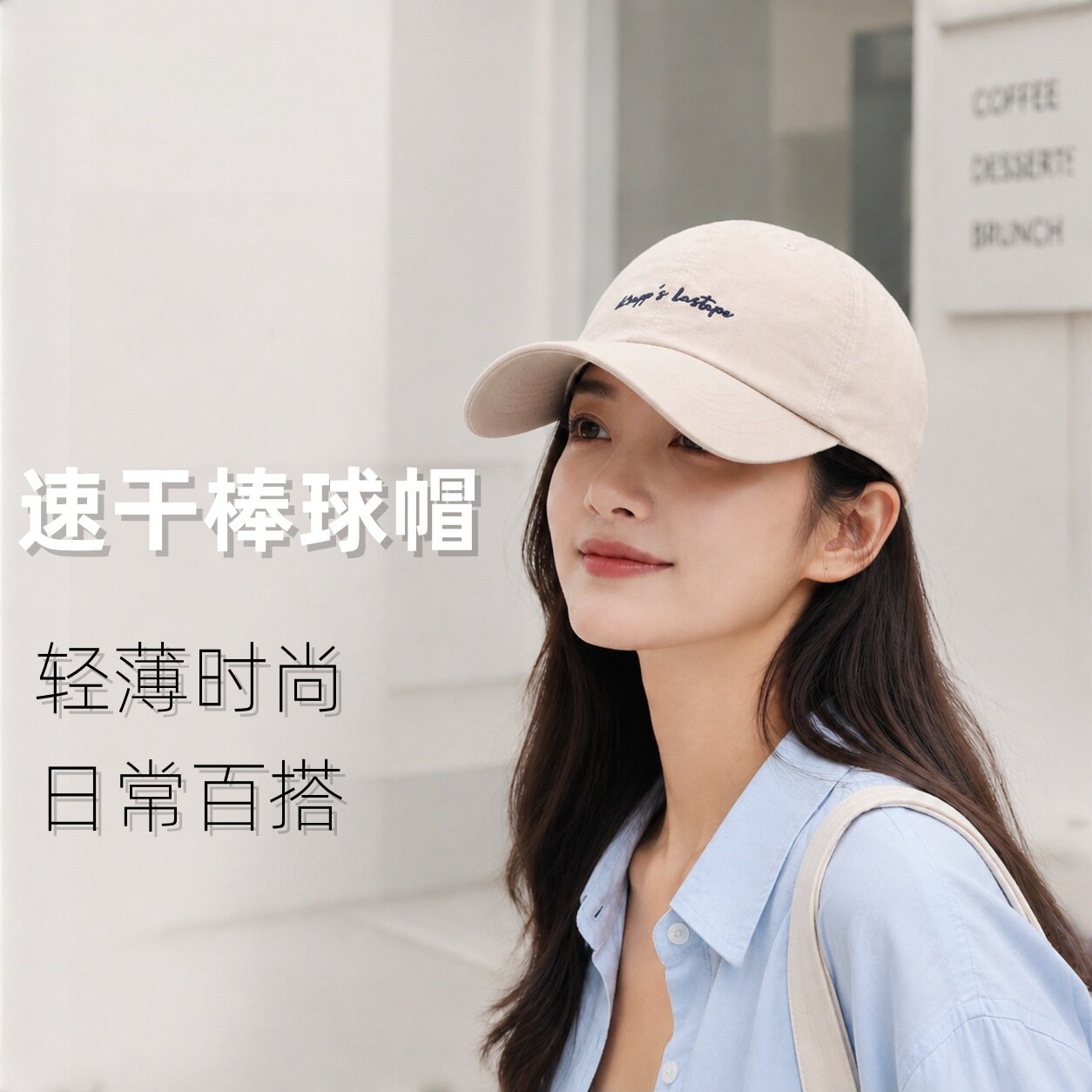 ODRAVLUX韩版速干薄款刺绣棒球帽男女夏季遮阳鸭舌帽显脸小大头围