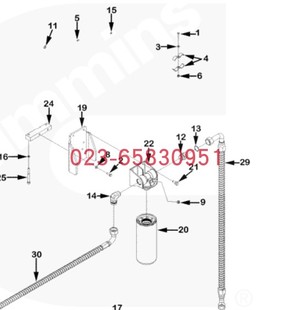 SP70Y吊管机 4913558柔性软管 适配Cummins康明斯柴油发动机M11