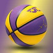 5号儿童幼儿园篮球黄紫色小孩小学生蓝球高弹耐磨指定学校训练球