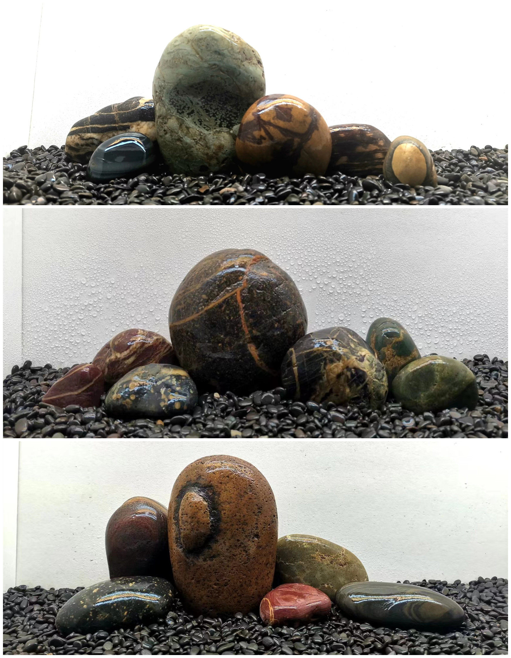 鱼缸造景石天然长江石鹅卵石三湖慈鲷缸草缸原生南美缸适用