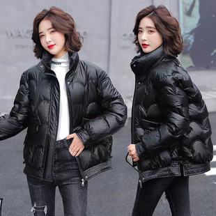 羽绒棉服女短款2024冬季新款小棉袄反季免洗亮面防雨韩版宽松外套