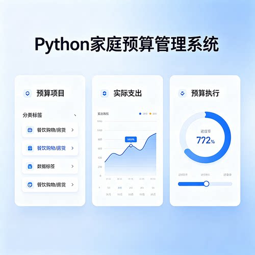 Python家庭预算管理系统 完整源码报告文档 程序设计成品 可定制
