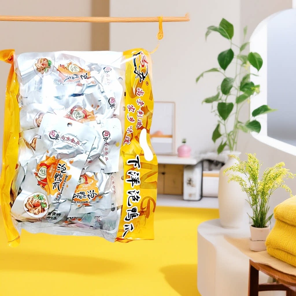 尚亲泡鸭爪下洋湖山饭庄酱香微辣香辣泡椒包袋装真空包装下洋胡记