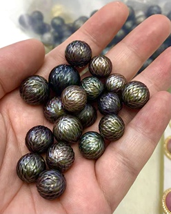 大溪地精品龙鳞珍珠裸珠可选。优等品,10-16mm区间