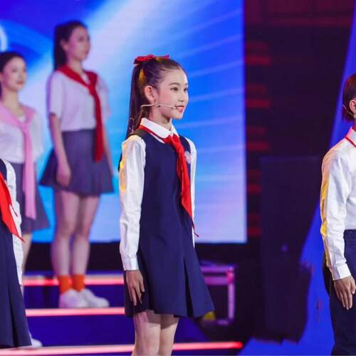 诗歌朗诵表演礼服六一合唱团中小学生演讲演出服校服服儿童大比赛