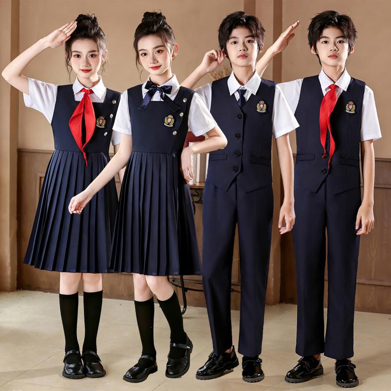 表演英伦服装大合唱礼服演出风班服儿童诗歌朗诵校服六一中小学生