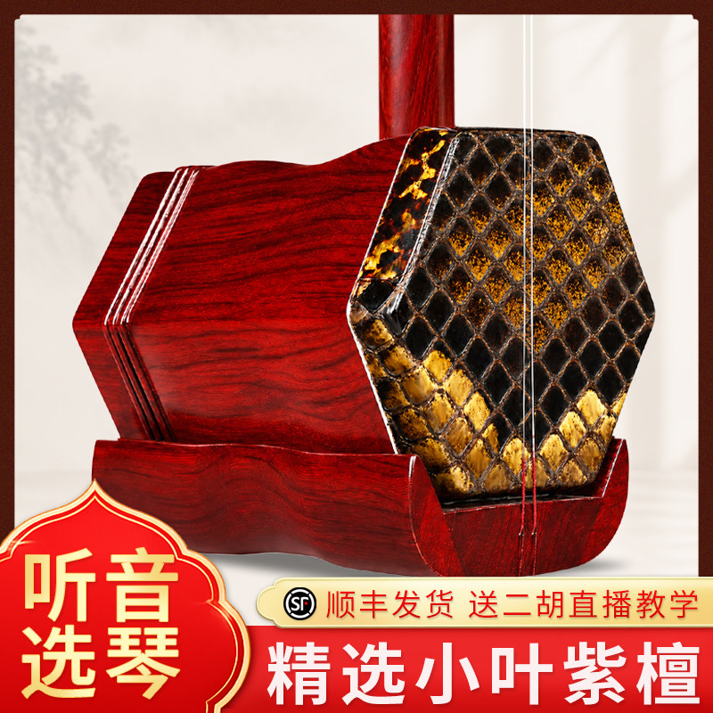 悠扬二胡乐器小叶紫檀专业演奏收藏考级手工胡琴厂家直销