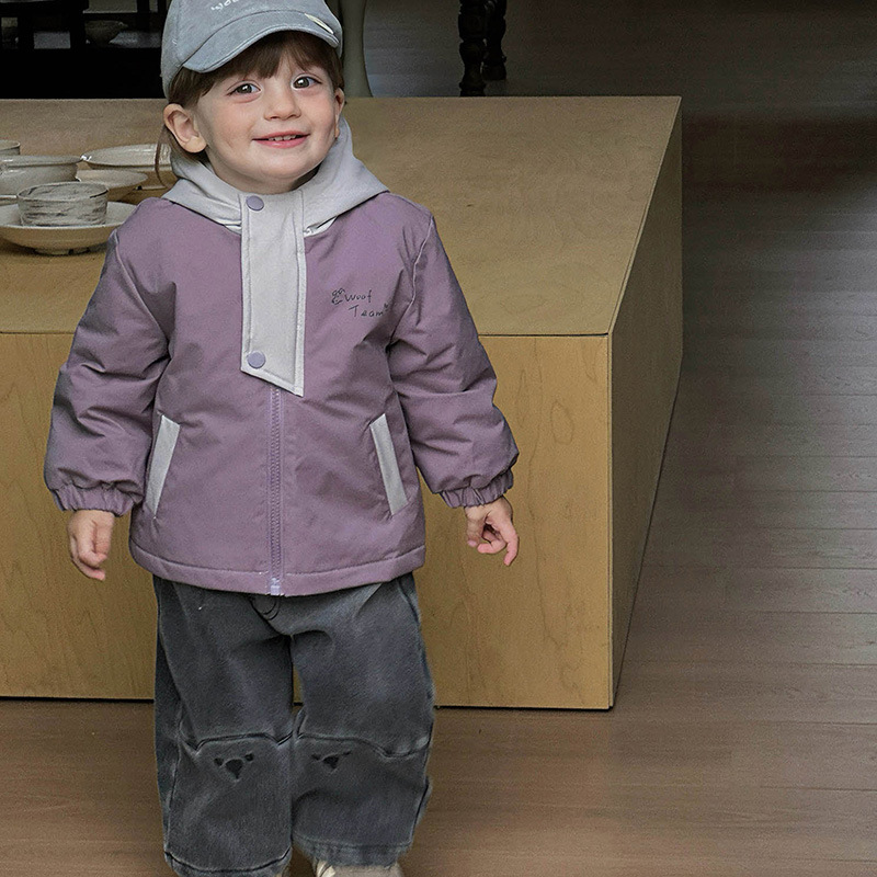 婴幼儿外出服秋冬外套男宝宝冬装夹棉连帽冲锋衣男童卡通衣服 a类