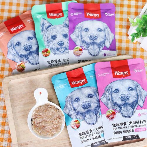 10/15/30包顽皮Wanpy妙鲜肉鲜封包犬罐头泰迪成犬狗湿粮肉粒包
