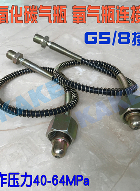 工业二氧化碳瓶氧气瓶氩气气瓶连接高压软管总成G5/8 M10*1 63MPa