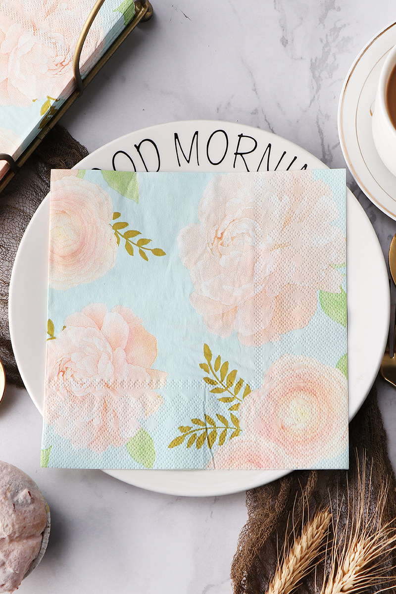 RUNLUX三层50张彩色印花餐巾纸