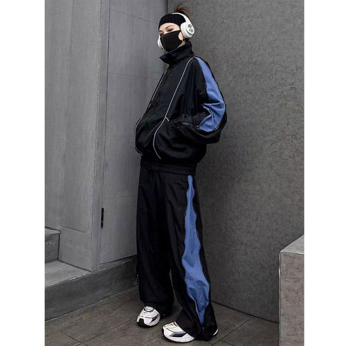 机能风冲锋衣运动套装女春秋户外