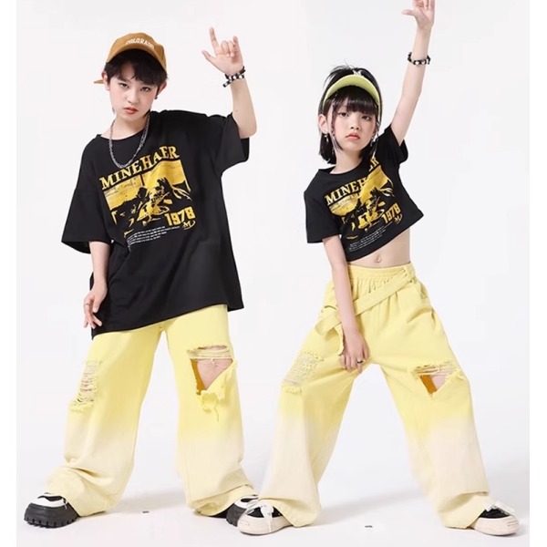 街舞儿童潮服女童爵士舞表演服男