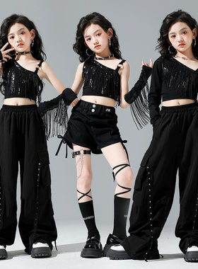 女童jazz爵士舞演出服女团露脐潮