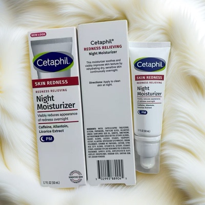 美版现货Cetaphil丝塔芙抗红舒缓修复精华晚霜50ml保湿敏感肌