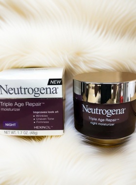 Neutrogena露得清三重抗衰淡化细纹紧致提亮肤色保湿修护面霜晚霜