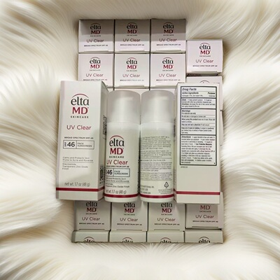 EltaMD 原装进口UV Clear 面部晒霜 SPF 46无色无油控油改善痘印