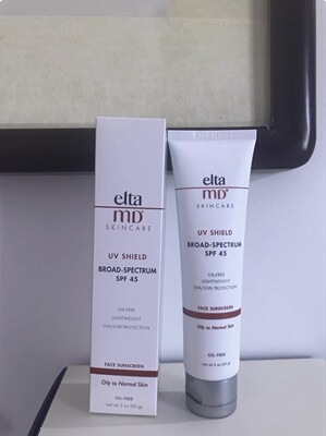 eltamd安妍科防晒霜女面部防紫外线隔离乳清爽控油spf45敏感肌85g